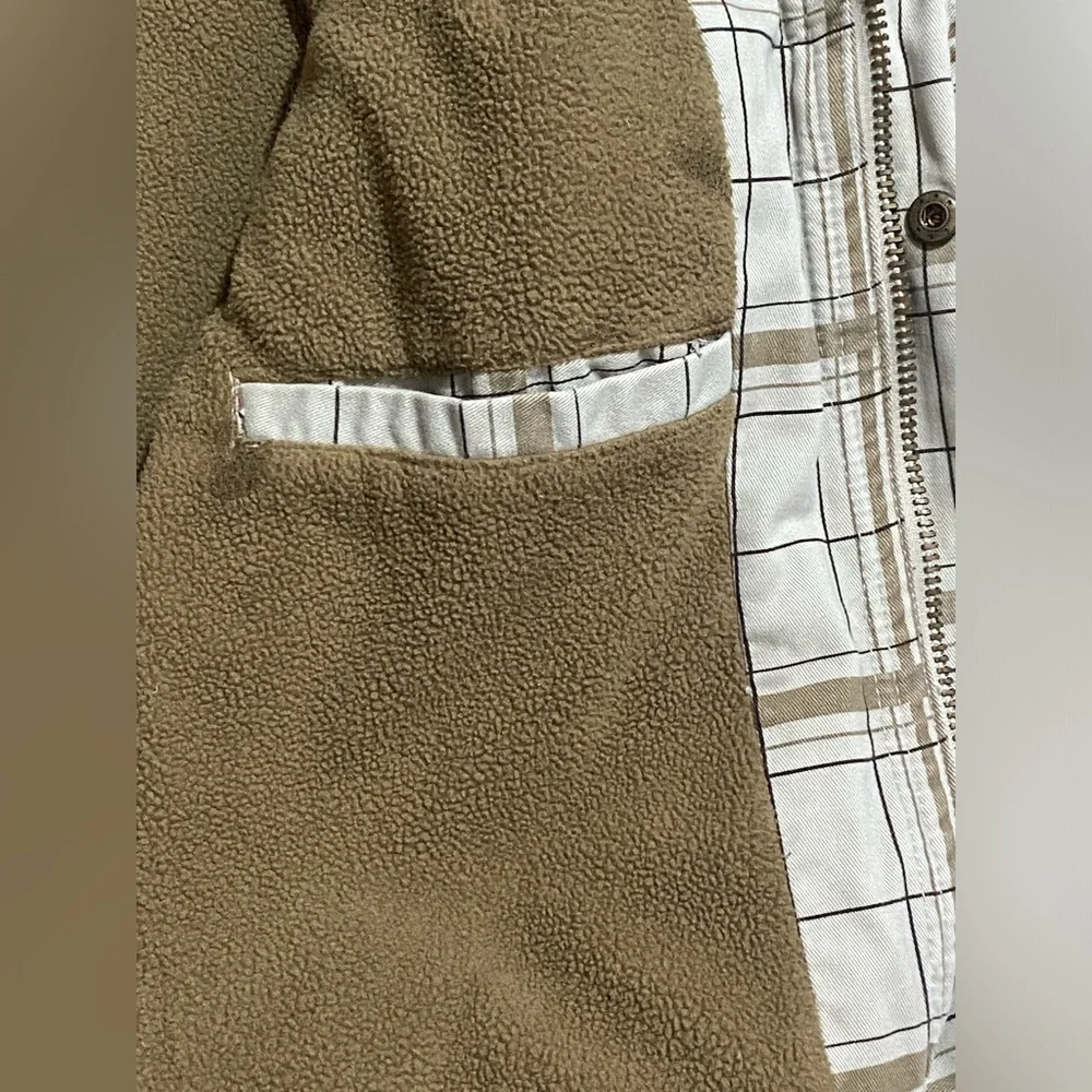 Quicksilver Insulated Winter Jacket Ski Snowboard plaid beige